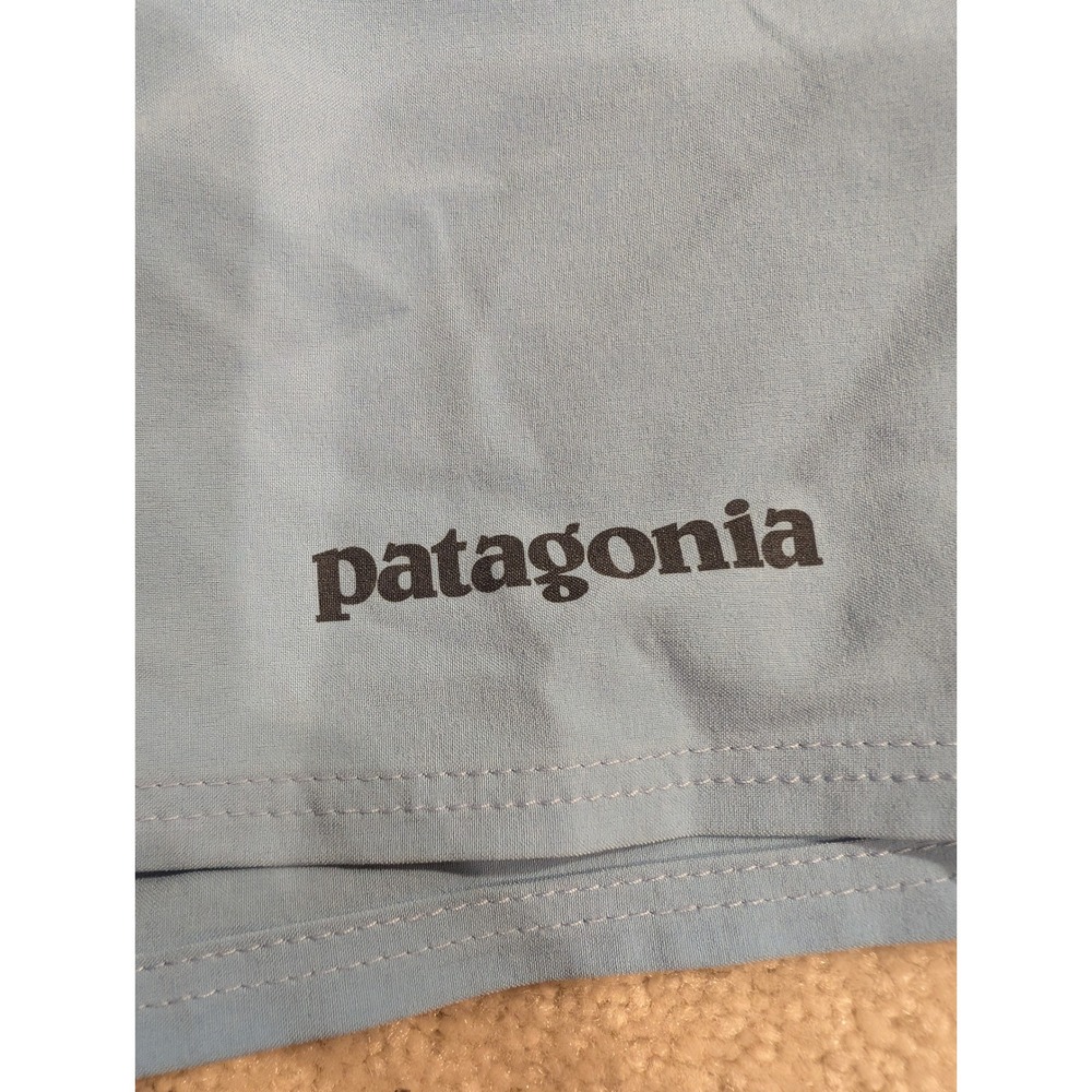 Patagonia Mens 36 Board Shorts Blue Camo Waist Stretch Swim Trunks 86611 - Picture 3 of 7
